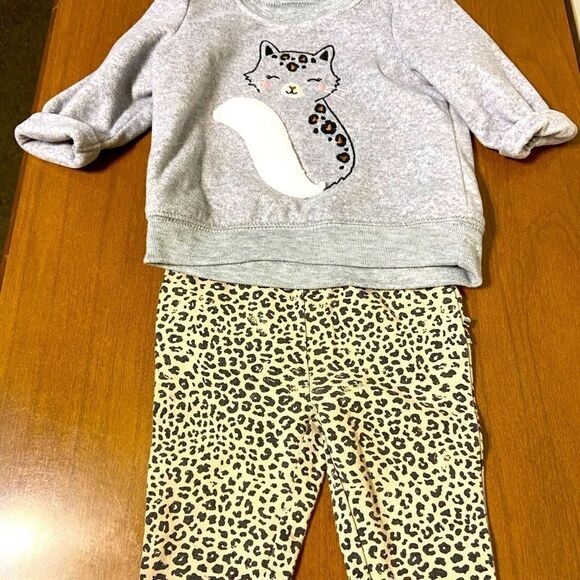 Carters 2 piece long sleeve with pants outfit - Picture 1 of 4